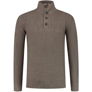 GENTS - Trui rits-knopen - Polyacryl - Bruin - Maat XL/XL