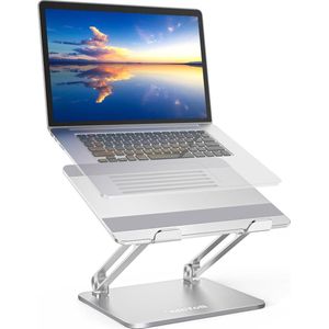 Laptopstandaard met meerdere hoeken en warmteafvoer - verstelbare notebookstandaard voor laptops (10-15 inch) MacBook Pro/Air Lenovo Samsung HP - Zilver