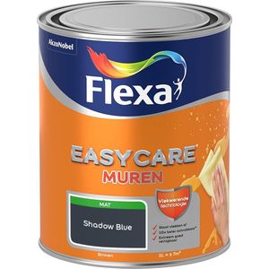 Flexa - Easycare Muren Muurverf - Shadow Blue - Kleur van het jaar 2025 - Mengverf - 1 Liter