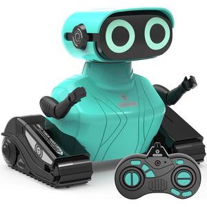Robot Afstand Bestuurde RC Robot Met Led Ogen En Muziek - Kinderspeelgoed Cadeau Voor Jongens Verjaardag Vanaf 3 Jaar - Blauw