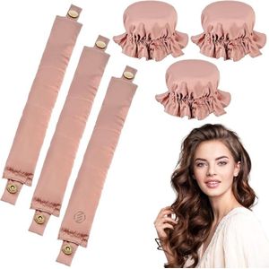 Equivera Heatless Curls - Haar Kruller - Haarkruller - Krullen zonder Warmte - Krullen zonder Hitte - Krullend Haar Producten - Haarrollers - Krulspelden - Heatless Curls Tool - Heatless Curler