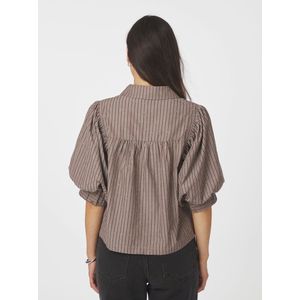 Neo Noir - Etta soft stripe stone shirt - 166416 - 210 Brown