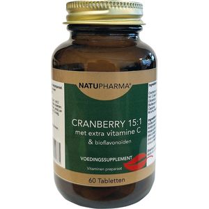 Natupharma Cranberry 15:1 met Vitamine C & Bioflavonoiden - Blaas - Vegetarisch - 60 tabletten