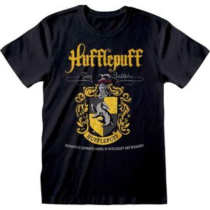 Harry Potter - Hufflepuff Black Crest  Unisex T-Shirt Zwart
