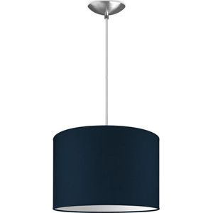 Home Sweet Home hanglamp Bling - verlichtingspendel Basic inclusief lampenkap - lampenkap 30/30/20cm - pendel lengte 100 cm - geschikt voor E27 LED lamp - donkerblauw