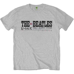 The Beatles - Budokan Set List Heren T-shirt - L - Grijs
