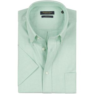 Steppin' Out Overhemd regular fit korte mouw Light Green - Maat M - Heren - Casual Shirt