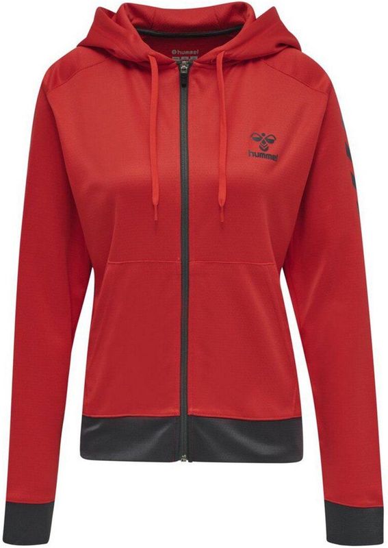 Hummel - hmlACTION Poly Zip Hoodie - Dames - Zwart - Polyester