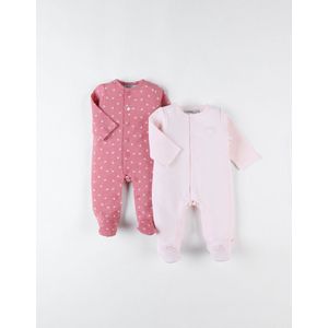 Noukie's - 2 pack - Pyjama - Meisje - Rose / hard roze - 3 maand 62