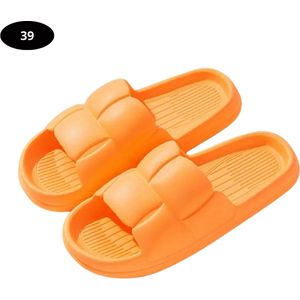 Bovista Badslippers Dames - Comfortabel - Flip Flops - Sauna - Zomer - Oranje - Maat 36