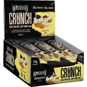 WARRIOR CRUNCH Protein Bar - Banoffee Pie (Banaan Taart) - Eiwitrepen - 12 repen