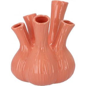 Daan Kromhout - Aglio - Vaas - 22 x 28 cm - Zalm Roze - Groot - Keramiek