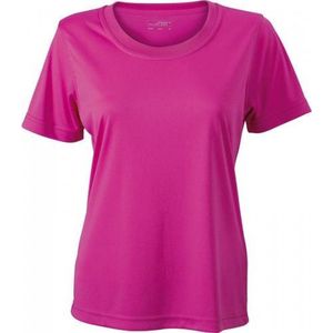 James nicholson Dames t-shirt sport jn357 roze maat xl