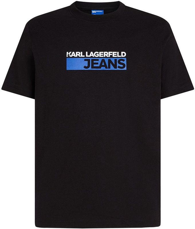 Karl Lagerfeld Jeans, Heren, Regular Pique Polo, Regular Fit, Zwart, XS