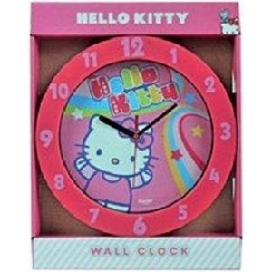 Hello Kitty klok roze 25cm