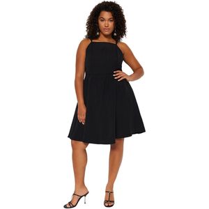 Trendyol Zwart Geweven Halterjurk Tbbss23Ah00055