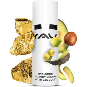 RAU Hyaluron Luxury Cream met 23k goud 50 ml - intensief hydrateren - voor veeleisende & droge huid - met hyaluronzuur, vitamine E, avocado-olie, sheabutter, squalaan