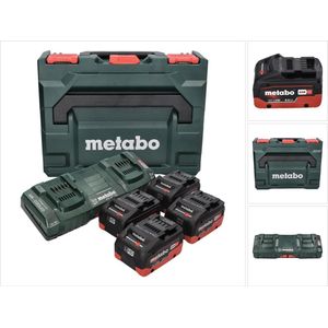 Metabo basisset LiHD 18 V + 4x accu 8.0 Ah + dubbele lader + metaBOX ( 685135000 )