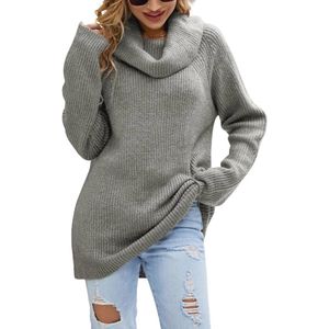 Elegante Wintertrui voor Dames met Rolkraag en Lange Mouwen