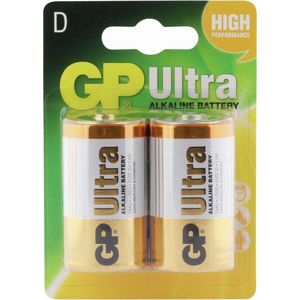 GP D 2 stuks Ultra Plus Alkaline Batterij