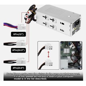 Dell - PWR SPLY - PC-voedingseenheid - Brons - 260W - 8-pins aansluiting