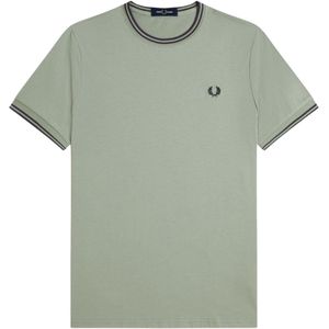 Fred Perry - T-shirt - Groen - Katoen