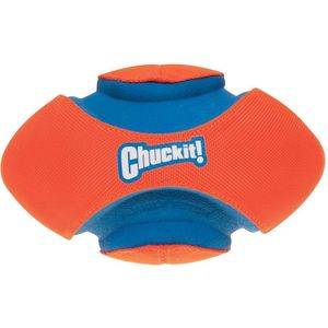 Chuckit! Fumble Fetch - Hondenspeelgoed - Hondenbal - Rugby bal - Rubber/Polyester - 22 x 12 cm - Oranje/Blauw