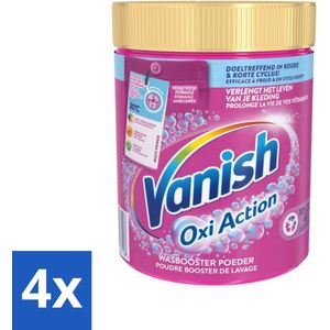 Vanish Oxi Action - Vlekkenverwijderaar Poeder - Gekleurde Was - 1 Kg - Voordeelverpakking - 4 stuks