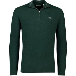 GANT - Micro Texture HZ - Tartan Green - Sweater
