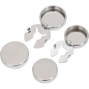 Cuff Links voor Mannen - 2 Pcs RVS Heren Overhemden Trouwring Cadeau Zilver