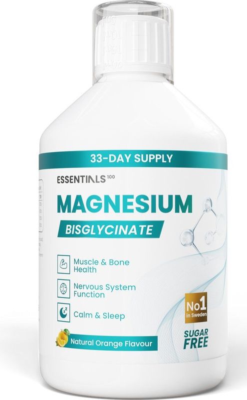 Swedish Nutra - Essentials Magnesium - Suikervrije Sinaasappelsmaak - 500 ml - Ondersteunt Spieren en Botten