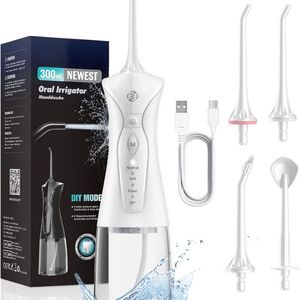 Equivera Waterflosser - Monddouche - Elektrisch Flosapperaat - Water Flosser - Waterflosser Draadloos - Water Flosser Draadloos - Draadloos en Oplaadbaar - Must have voor uw hygiëne!