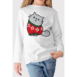 T-shirt | Kitty | Meisjes | Wit | Kind 10 - 11 jaar | Maat 146