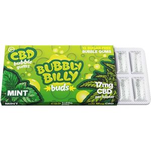 5 x Bubbly Billy Buds CBD Kauwgom Peppermint ( 17mg CBD)