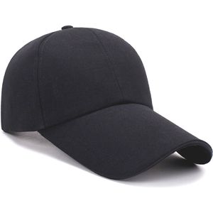 PET met extra lange klep voor optimale zonprotectie kleur zwart maat one size