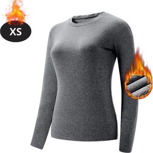 Nivard Thermokleding Dames - Thermoshirt - Polyester - Winter - Lange Mouwen - Grijs - XS