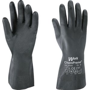 Chemisch bestendige handschoen ChemPrene - maat XXL - polychloropreen materiaal - zwart