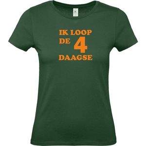 Dames T-shirt Ik loop de 4 daagse |Wandelvierdaagse | vierdaagse Nijmegen | Roze woensdag | Groen | maat XXL