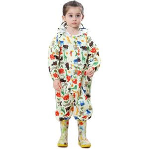 Kinderregenponcho met capuchon – Waterdicht - Dieren Thema - 1 tot 3 jaar