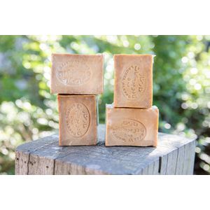 Naturel zeep Aleppo Soap (4 stuks) met Olijfolie en Laurierolie - 100% Natuurlijk