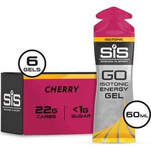 Science in Sport - SiS Go Isotonic Energygel - Energie gel - Isotone Sportgel - Cherry Smaak - 6 x 60ml