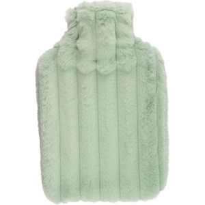 Warmwaterkruik - Mintgroen - 1,75L - Fluffy Pluche Hoes - Bedkruik