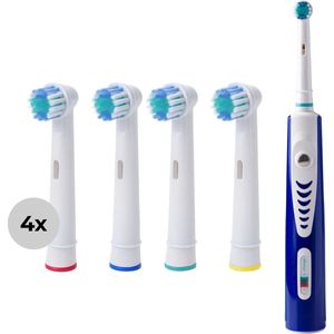 Lomera Opzetborstels Elektrische Tandenborstel - Elektrische Tandenborstel Opzetborstels - Set Van 4 Borstels - Kleur Ring Onderkant - Tanden Stralend Wit - Gezinsverpakking Opzetborstels - Vervangende Borstels