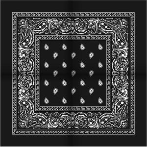 Jumada's Boerenzakdoek - Cowboy Zakdoek - Bandana - Dames - Heren - Zwart