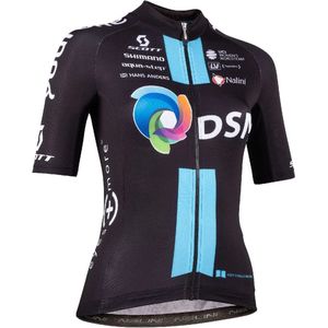 Nalini Team DSM Fietsshirt Korte Mouwen Dames Zwart Blauw - TEAM DSM SS FEMALE JERSEY - M