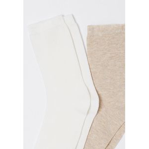 Damart - Set van 2 paar en Climatyl viscosevezel kniekousen - Dames - Beige - 36/38