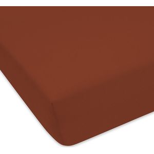 Jersey laken met elastiek, donkerbruin, 160x200 cm