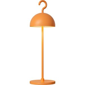 Sompex Tafellamp of hanglamp Hook | Led | Oranje - indoor / outdoor / voor binnen en buiten met oplaadkabel USB  - 2700-3000k - kleur in warm of koel wit instelbaar - Design accu(tafel)lamp