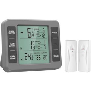 Digitale Koelkastthermometer met 2 Sensoren en Alarmfunctie voor Thuis en Restaurants