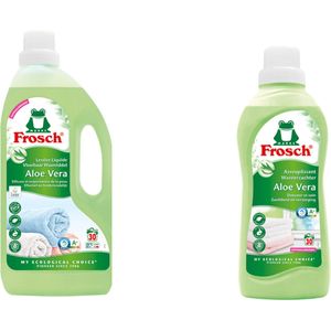 Frosch Wasmiddel 1,5 liter en Wasverzachter 750 ml Aloe Vera Ecolabel